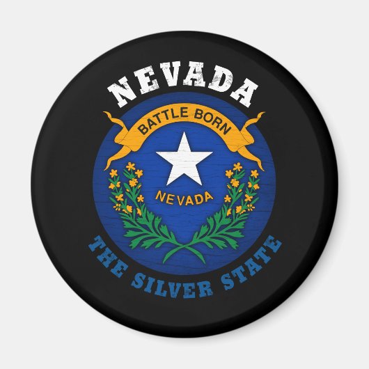 NEVADA SILVER STATE FLAG MAGNEET (Voorkant)