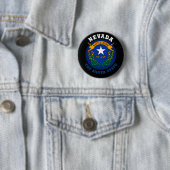 NEVADA SILVER STATE FLAG RONDE BUTTON 5,7 CM (In situ)