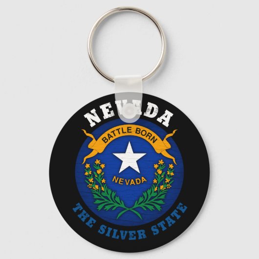 NEVADA SILVER STATE FLAG SLEUTELHANGER (Voorkant)