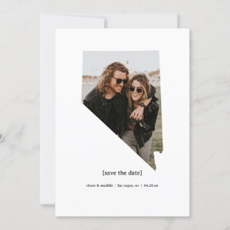 Nevada Sla de datum fotokaart op Save The Date