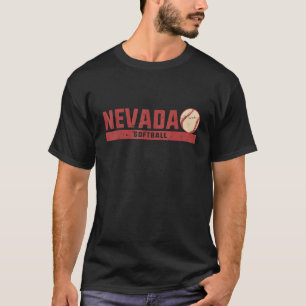 Nevada Softball Coach Team Retro Softball T-shirt