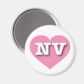 Nevada Solid Pink Heart - Big Love Magneet (Voorkant / Achterkant)