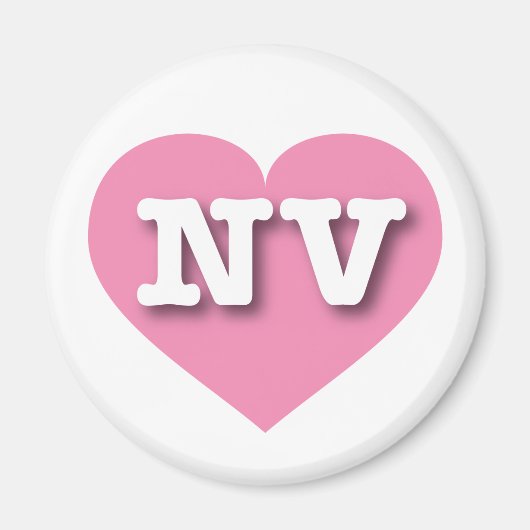 Nevada Solid Pink Heart - Big Love Magneet (Voorkant)