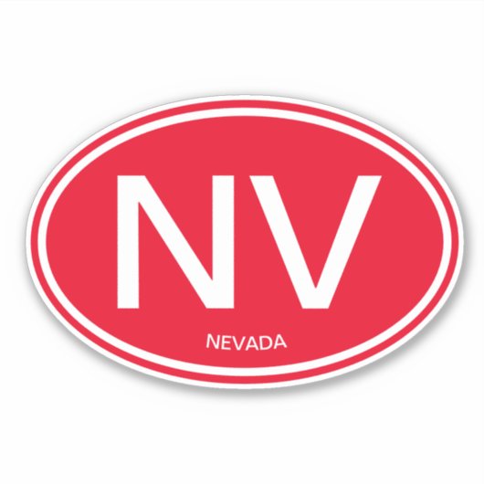 Nevada staat code afkorting NV vinyl auto Sticker (Voorkant)