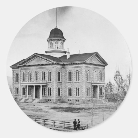 Nevada State Capitol Ronde Sticker (Voorkant)