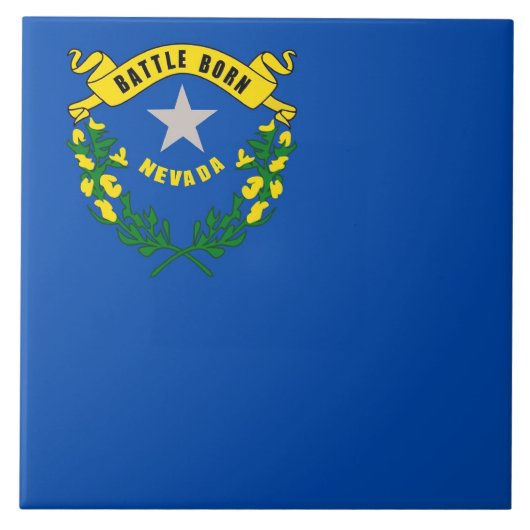 Nevada State Flag Tegel Tegeltje (Voorkant)