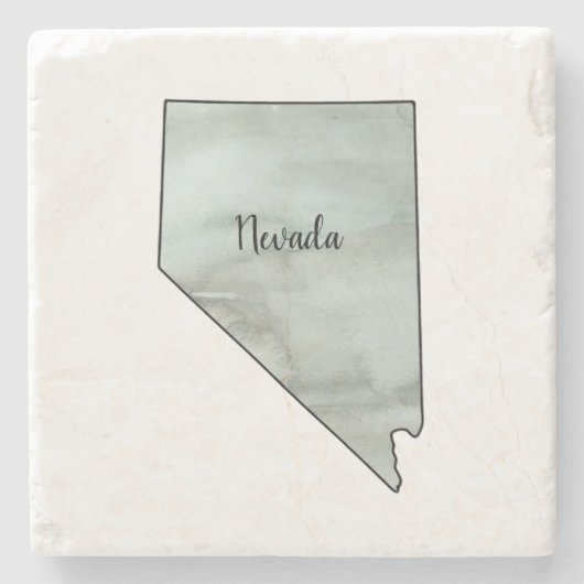 Nevada State Illustratie Schilderij Stenen Onderzetter (Voorkant)