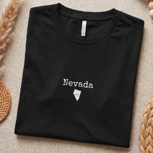 Nevada State Retro Toerist Simpel T-shirt