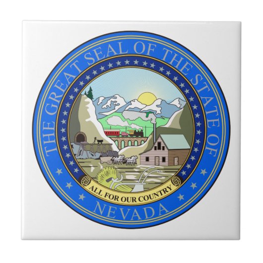 Nevada State Seal Tegeltje (Voorkant)
