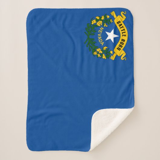 Nevada State Vlag Print Patriottisch Sherpa Deken (Voorkant)