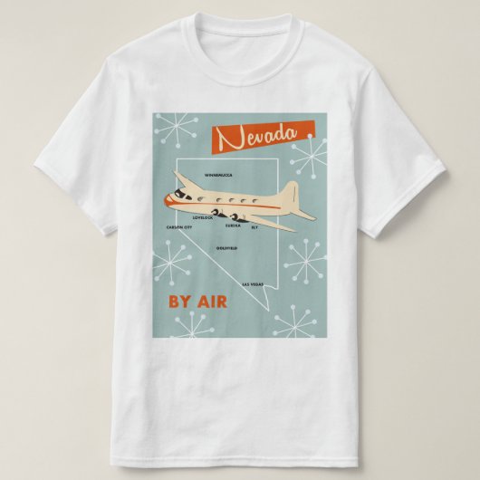 Nevada -stijlreisposter t-shirt (Design voorkant)