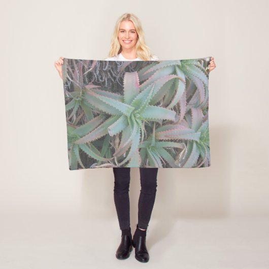 Nevada succulenten fleece deken (In situ)