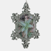 Nevada succulents tin sneeuwvlok ornament (Links)