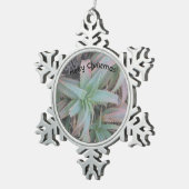 Nevada succulents tin sneeuwvlok ornament (Rechts)