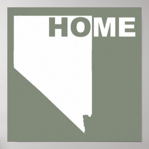 Nevada Thuis Weg Van Staat Poster Bord