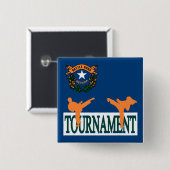 Nevada Tournament Pin Vierkante Button 5,1 Cm (Voorkant /achterkant)