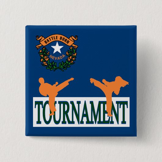 Nevada Tournament Pin Vierkante Button 5,1 Cm (Voorkant)