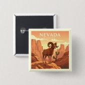 Nevada Vierkante Button 5,1 Cm (Voorkant /achterkant)