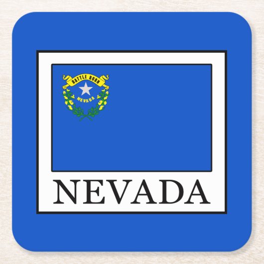 Nevada Vierkante Kartonnen Onderzetter (Voorkant)