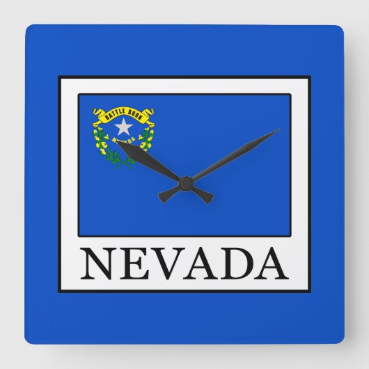 Nevada Vierkante Klok (Voorkant)