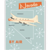 Nevada vintage stijl reisposter sticker (Voorkant)