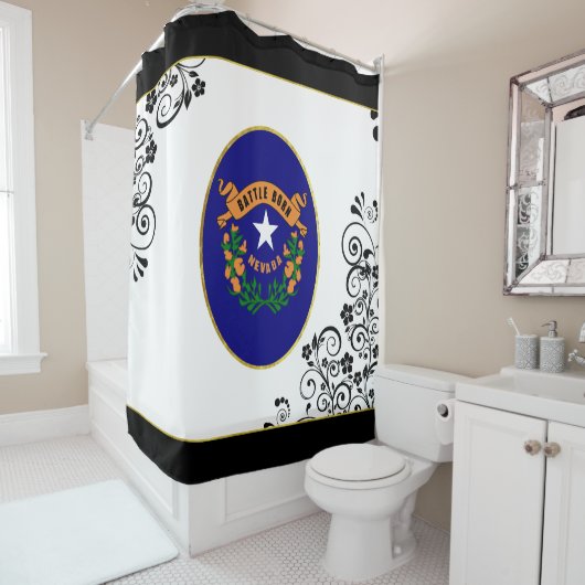 Nevada vlag douchegordijn (In situ)
