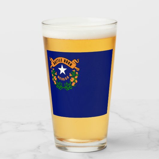 Nevada vlag glas (Voorkant gevuld)