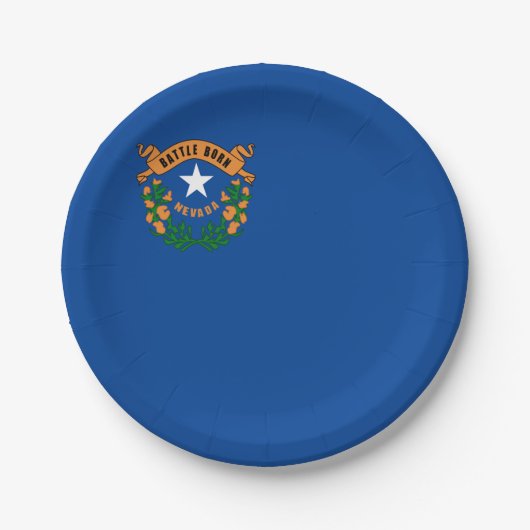 Nevada vlag papieren bordje (Voorkant)