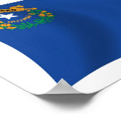 Nevada Vlag Poster Print (Hoek)