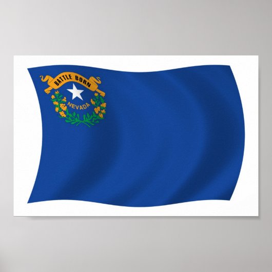 Nevada Vlag Poster Print (Voorkant)