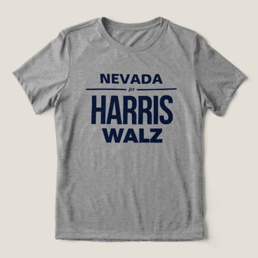 Nevada voor Harris Walz Tri-Blend Shirt (Design voorkant)