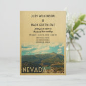 Nevada Wedding Invitation  midden-eeuw Kaart (Staand voorkant)