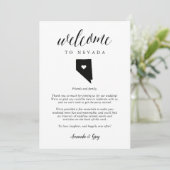 Nevada Wedding Welcome Letter & Itinerary (Staand voorkant)