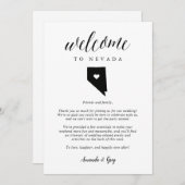 Nevada Wedding Welcome Letter & Itinerary (Voorkant / Achterkant)