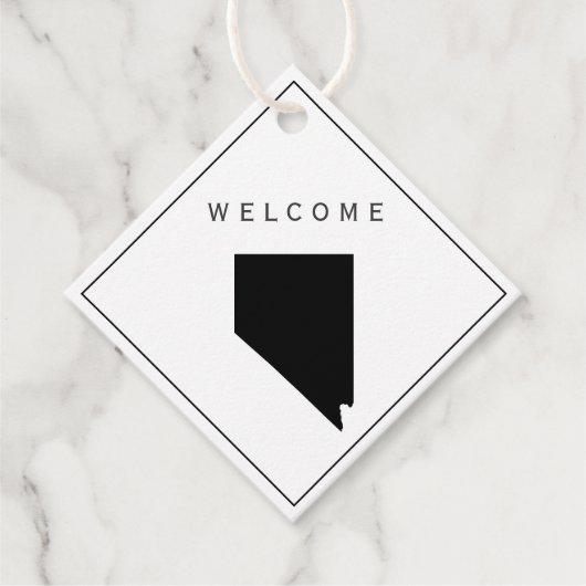 Nevada Welcome Bag Gift Label voor Wedding Weekend (Voorkant)