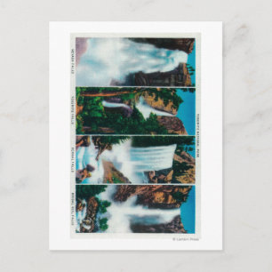 Nevada, Yosemite, Vernal en Bridal Veil Herfsten Briefkaart