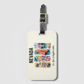 Nevada – Zon, specerij en saffier meren Bagagelabel (Voorkant (verticaal))