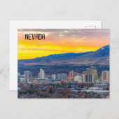 Nevada Zonsondergang Over Bergen Briefkaart (Voorkant / Achterkant)