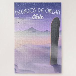 Nevados de Chillan, Chili Snowboarding poster. Legpuzzel