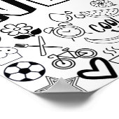 'NEVAEH' Color-it-Yourself-contourontwerp Poster (Hoek)