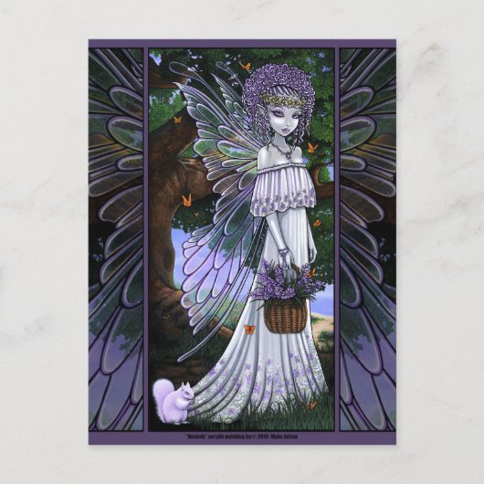 Nevaeh Lavender Spring Fairy Briefkaart (Voorkant)
