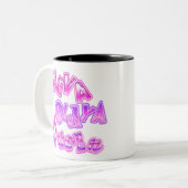 nevaplayatext tweekleurige koffiemok (Voorkant links)