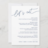 NEVE Marine Minimaliste Mariage Diner Carte Menu (Devant)