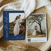 NEVE Navy Blue Photo Enregistrer la carte Date