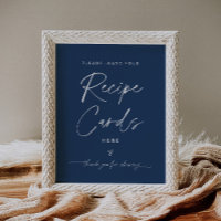 NEVE Navy Recipe Kaart Sign - Verlaat uw Ontvanger