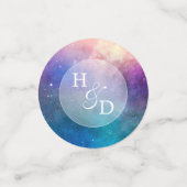 Nevel- en glittermonogram confetti (Kleine voorkant)