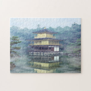 Nevel op het Gouden Paviljoen - Kyoto, Japan, Azië Legpuzzel