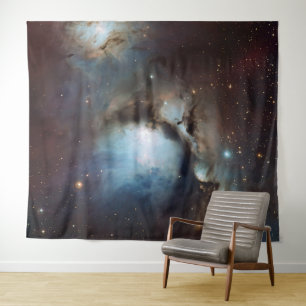 Nevel Orion Astronomie blauw bruin beige lucht ste Wandkleed