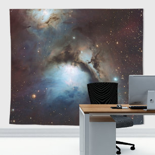 Nevel Orion Astronomie blauw bruin beige lucht ste Wandkleed
