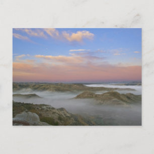 Nevel van de Little Missouri rivier hangt in de Briefkaart